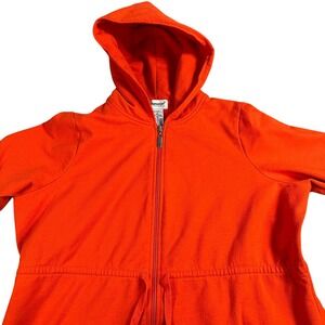 Bridgewater Studio Womens Orange Full Zip Hoodie Drawstring XL